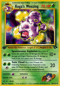 Kogas Weezing - 50/132 - Uncommon - 1st Edition