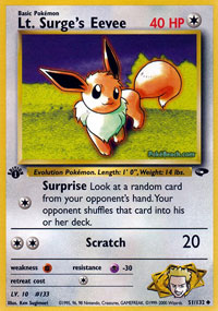 Lt. Surges Eevee - 51/132 - Uncommon - 1st Edition