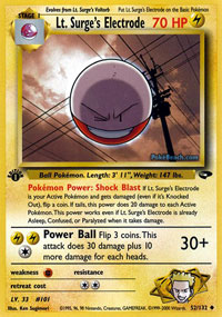 Lt. Surges Electrode - 52/132 - Uncommon - 1st Edition