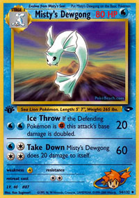 Mistys Dewgong - 54/132 - Uncommon - 1st Edition