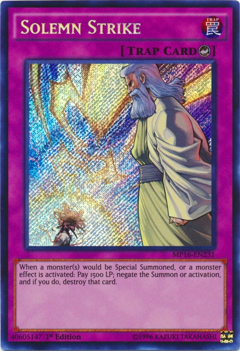 Solemn Strike - MP16-EN231 - Secret Rare - 1st Edition