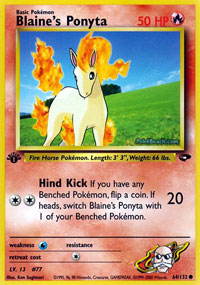 Blaines Ponyta - 64/132 - Common - 1st Edition