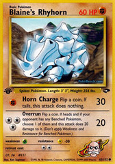 Blaine's Rhyhorn - 65/132 - Common - 1st Edition