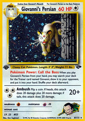 Giovanni's Persian - 8/132 - Holo Rare - 1st Edition