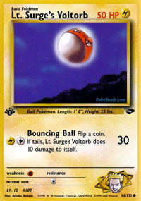 Lt. Surges Voltorb - 86/132 - Common - 1st Edition