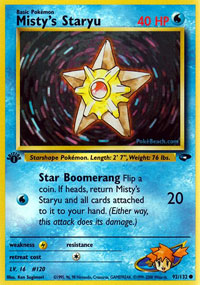 Mistys Staryu - 92/132 - Common - 1st Edition