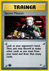 Secret Mission - 118/132 - Uncommon - 1st Edition