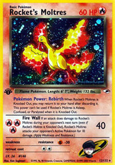 Rockets Moltres - 12/132 - Holo Rare - 1st Edition