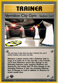 Vermilion City Gym - 120/132 - Uncommon - 1st Edition