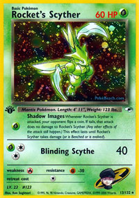 Rockets Scyther - 13/132 - Holo Rare - 1st Edition