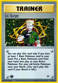 Lt. Surge - 17/132 - Holo Rare - 1st Edition