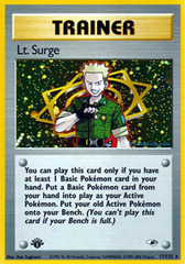 Lt. Surge - 17/132 - Holo Rare - 1st Edition