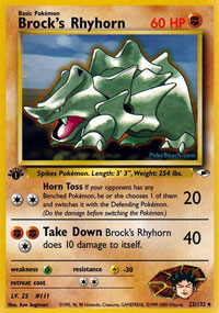 Brocks Rhyhorn - 22/132 - Rare - 1st Edition