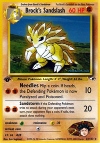 Brocks Sandslash - 23/132 - Rare - 1st Edition