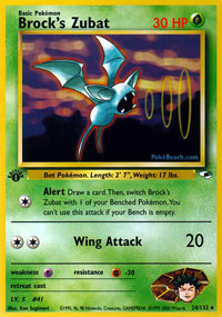 Brocks Zubat - 24/132 - Rare - 1st Edition