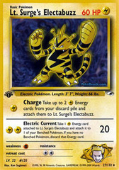 Lt. Surge's Electabuzz - 27/132 - Rare - 1st Edition