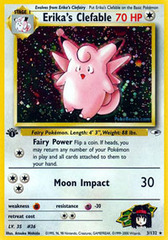 Erika's Clefable - 3/132 - Holo Rare - 1st Edition