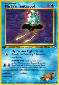 Mistys Tentacool - 32/132 - Rare - 1st Edition