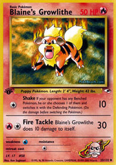 Blaine's Growlithe - 35/132 - Uncommon - 1st Edition