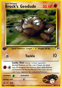 Brocks Geodude - 38/132 - Uncommon - 1st Edition