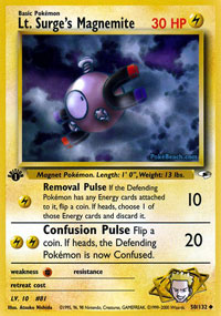 Lt. Surges Magnemite - 50/132 - Uncommon - 1st Edition