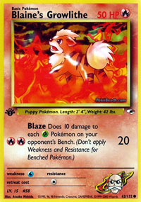 Blaines Growlithe - 62/132 - Common - 1st Edition