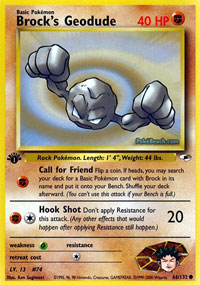 Brocks Geodude - 66/132 - Common - 1st Edition