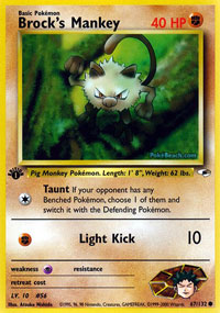 Brocks Mankey - 67/132 - Common - 1st Edition