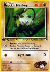 Brock's Mankey - 67/132 - Common - 1st Edition