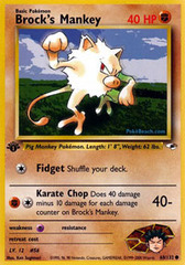 Brock's Mankey - 68/132 - Common - 1st Edition