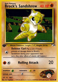 Brocks Sandshrew - 71/132 - Common - 1st Edition