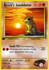 Brocks Sandshrew - 72/132 - Common - 1st Edition