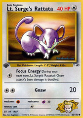 Lt. Surge's Rattata - 82/132 - Common - 1st Edition