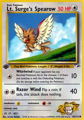 Lt. Surge's Spearow - 83/132 - Common - 1st Edition