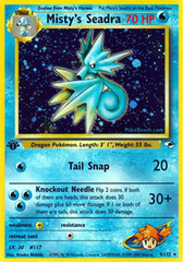 Misty's Seadra - 9/132 - Holo Rare - 1st Edition