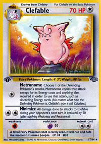 Clefable - 17/64 - Rare - 1st Edition