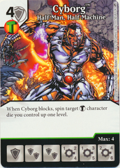 Cyborg - Half-Man Half-Machine (Die & Card Combo)