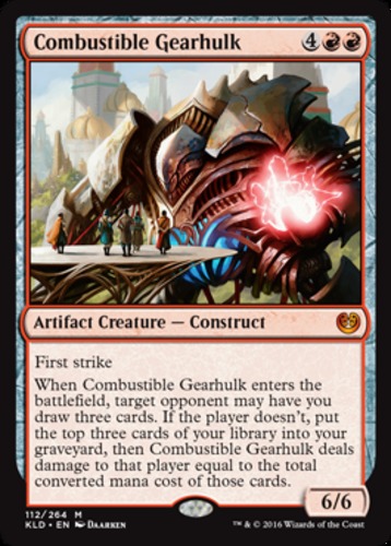 Combustible Gearhulk 1x FOIL KLD MTG Kaladesh Mythic MINT red artifact Combustible Gearhulk 1x FOIL KLD MTG Kaladesh Mythic MINT red artifact
