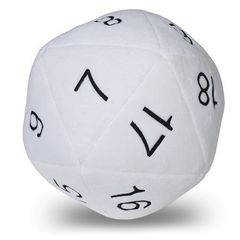 Ultra Pro Jumbo D20 Plush Dice - White