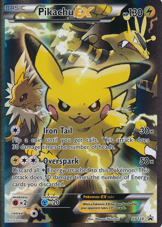Pikachu-EX - XY124 - Red And Blue Collection Promo
