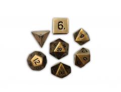 Dragons Gold 7 Piece RPG Metal Dice Set