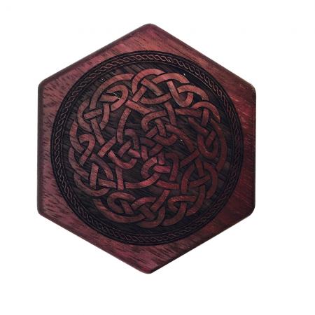 Purple Heart Celtic Elderwood Hex Chest
