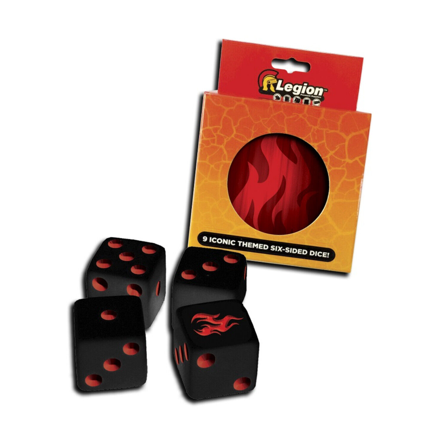 Legion - Iconic Dice D6 Tin: Fire (9)