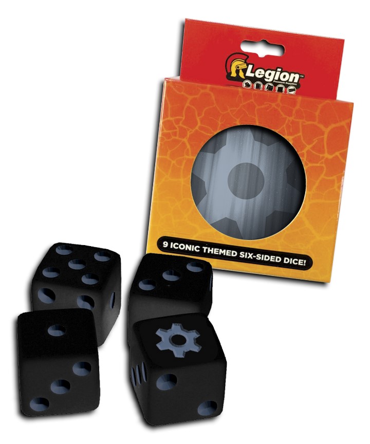 Legion - Iconic Dice D6 Tin: Gear (9)
