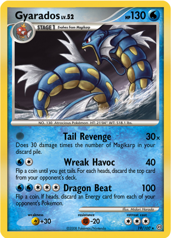 Gyarados - 19/100 - Cosmos Holo Raging Sea Theme Deck Exclusive