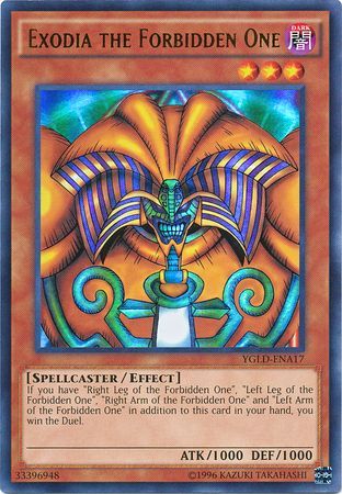 forbidden one cards yugioh Exodia the Forbidden One - YGLD-ENA17 - Ultra Rare - Unlimited Edition -  YU-GI-OH! Singles » Reprint & Box Sets » Yugi's Legendary Decks