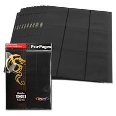 BCW Side Loading 9 Pocket Pro Pages - Black (10 ct)