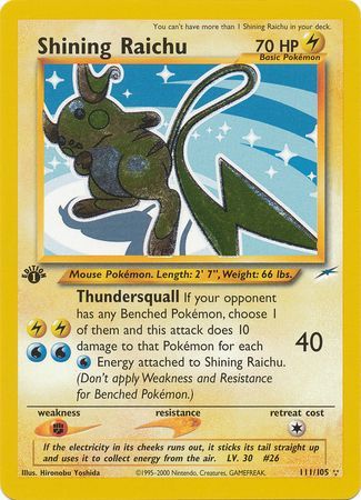 Shining Raichu - 111/105 - Unlimited