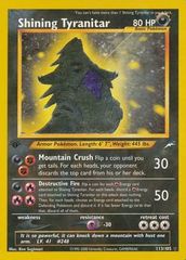 Shining Tyranitar - 113/105 - Shining Holo Rare - 1st Edition