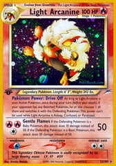 Light Arcanine - 12/105 - Holo Rare - 1st Edition